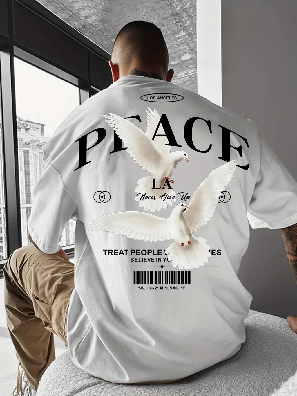 טי שירט אוברסייז PEACE