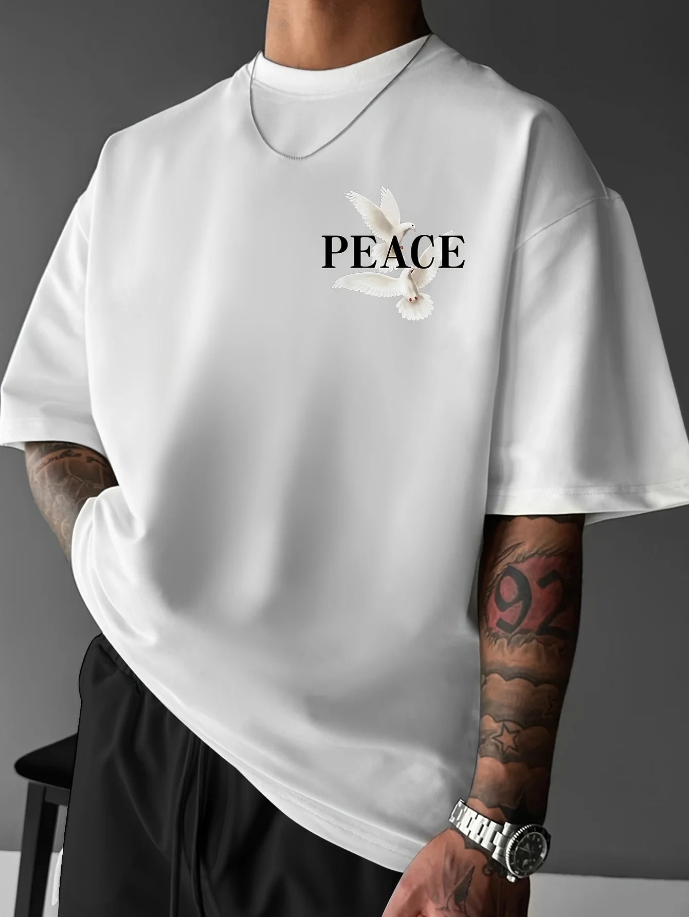 טי שירט אוברסייז PEACE