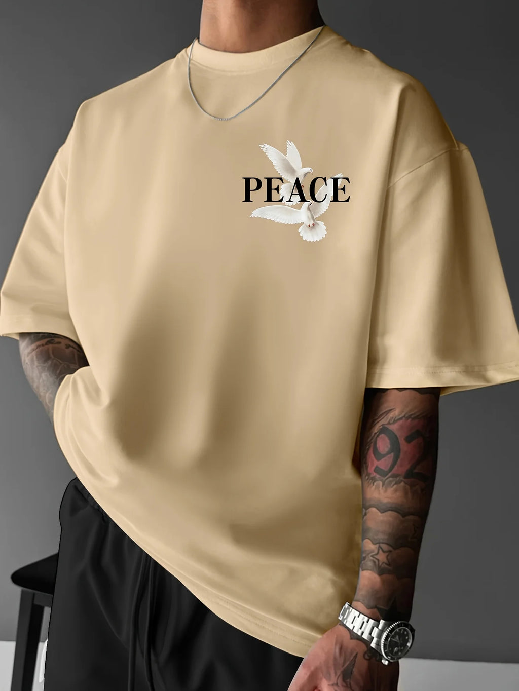 טי שירט אוברסייז PEACE