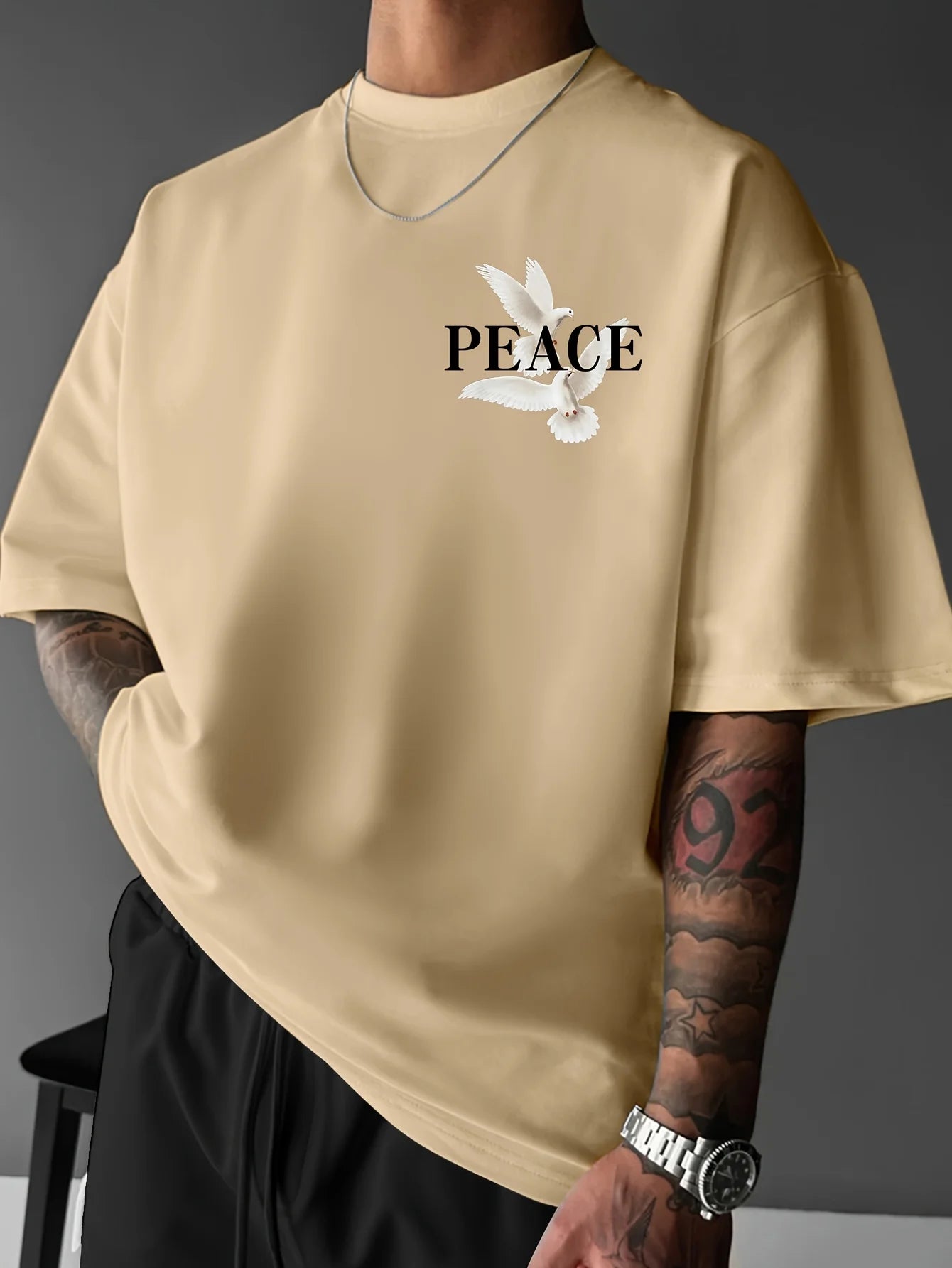 טי שירט אוברסייז PEACE