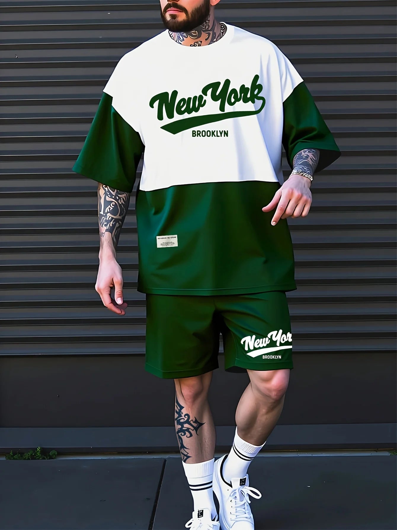סט טי שירט ומכנסיים New York
